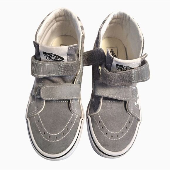 Vans Tradewinds Grey Sk8 Mid Reissue V Checkerboard Sneakers Kids 1.5 - Picture 16 of 16